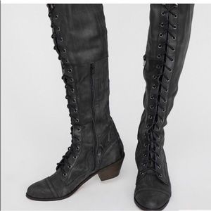 Free People x Jeffrey Campbell Joe Lace-up Boots 10 NIB